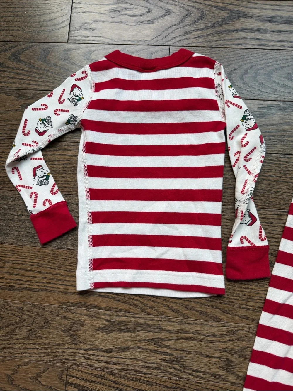 Hanna Andersson Peanuts Snoopy Christmas Candy Cane Striped Pajamas | Size 3T